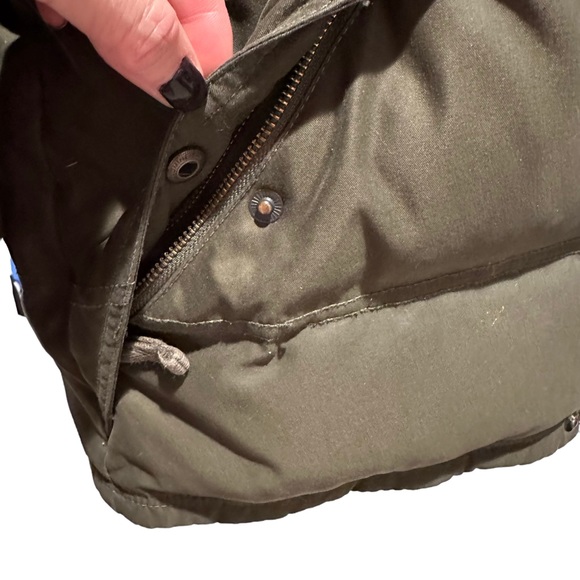 Eddie Bauer Goose Down Coat Mens EB650 Fill Power Zip Up Snap Button Green Small - Picture 5 of 13